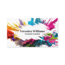 witte penseelstreek | kleurrijk poeder