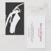 WITTE PENSEELSTREEK op DK GREY Visitekaartje (Voorkant / Achterkant)