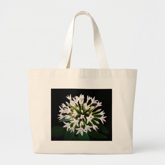 Witte Pentas Grote Tote Bag (Voorkant)