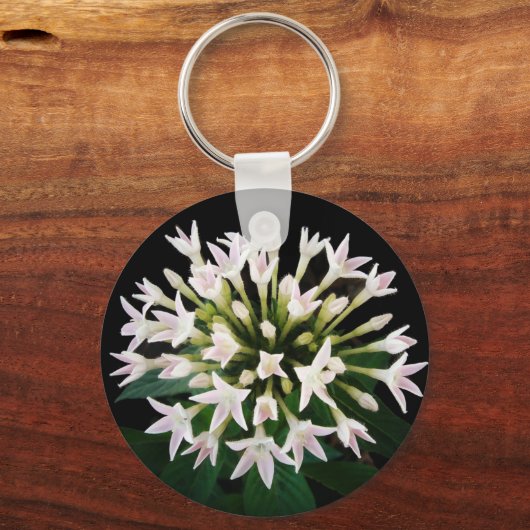 Witte Pentas Sleutelhanger (Voorkant)