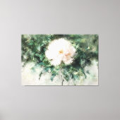 *~* Witte PEONY TV2 Kunst Uitgerekte Canvas Print (Voorkant)