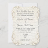 Witte perkamperpapier snijdvocht bruiloft kaart (Achterkant)