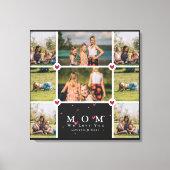 Witte persoonlijke liefde Je moeder 8 Fotocollage Canvas Afdruk (Voorkant)