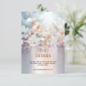 Witte perzik bloemdetail behuizing Kaart (Staand voorkant)