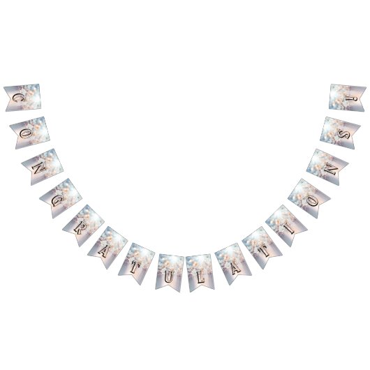 Witte perzik bloemen Bunting vlag Vlaggetjes (Alle)