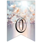 Witte perzik bloemen Bunting vlag Vlaggetjes (Tweede vlag)