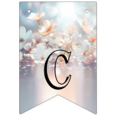 Witte perzik bloemen Bunting vlag Vlaggetjes (Eerste vlag)