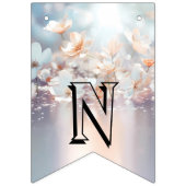 Witte perzik bloemen Bunting vlag Vlaggetjes (Derde vlag)