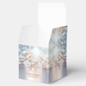 Witte perzik bloemen gunst doos bedankdoosjes (Geopend)