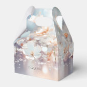 Witte perzik bloemen gunst doos bedankdoosjes (Achterkant)