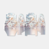 Witte perzik bloemen gunst doos bedankdoosjes (Uitgevouwen)