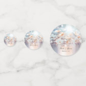 Witte Perzik Bloemen Tafel Confetti (Voorkanten)