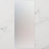 Witte perzik bloemenbruiloft menu (Achterkant)