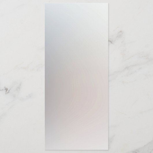 Witte perzik bloemenbruiloft menu (Achterkant)