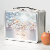 Witte perzik bloemenlunchbox (In situ)