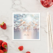 Witte perzik bloemetjesservetten servet (Insitu)