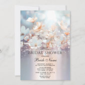 Witte perzik bloemig Vrijgezellenfeest Kaart (Voorkant)