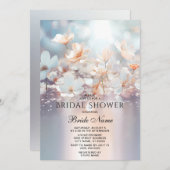 Witte perzik bloemig Vrijgezellenfeest Kaart (Voorkant / Achterkant)