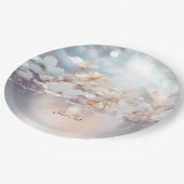 Witte perzik bloempapier Bord (Gekanteld)