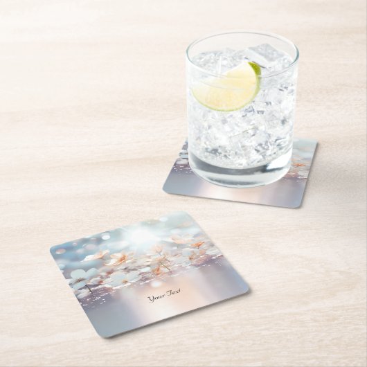 Witte perzik bloempapier Onderzetter (Insitu)