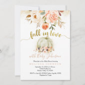 Witte perzik en gouden Herfst in liefde Baby showe Kaart (Voorkant)