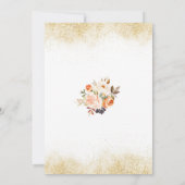 Witte perzik en gouden Herfst in liefde Baby showe Kaart (Achterkant)