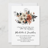 Witte Perzik Grijs Bloemen Bijbel Christelijk Brui Kaart (Voorkant)