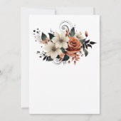 Witte Perzik Grijs Bloemen Bijbel Christelijk Brui Kaart (Achterkant)