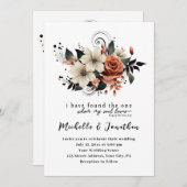 Witte Perzik Grijs Bloemen Bijbel Christelijk Brui Kaart (Voorkant / Achterkant)