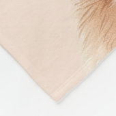 Witte Perzik Kat Fleece Deken (Hoek)