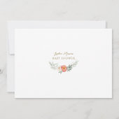 Witte perzikbloesems Spaanse Gracias Baby Shower   Bedankkaart (Achterkant)