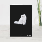 Witte Perzische Bloemenmeisje Kaart (Achterkant)