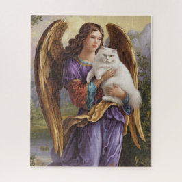 Witte Perzische en Angel Jigsaw Puzzel