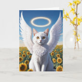 witte perzische engel kaart (Gele Bloem)