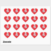 Witte Perzische Kat en Teddybeer Sticker Sheet (Vel)