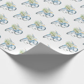 Witte Perzische kat in fietsmand Cadeaupapier (Hoek)