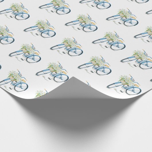 Witte Perzische kat in fietsmand Cadeaupapier (Hoek)