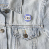 Witte Perzische kat met bril Ronde Button 3,2 Cm (In situ)