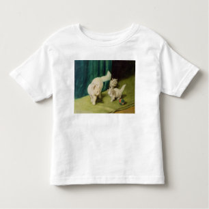 Witte Perzische kat met twee Kittens Kinder Shirts