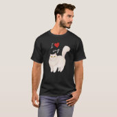 Witte Perzische Kat Moeder Voor Kat T-shirt (Voorkant volledig)