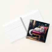 Witte Perzische kat Notitieboek (Binnen)