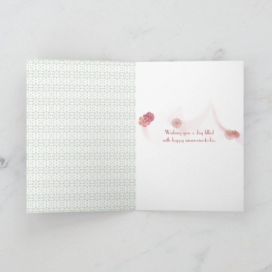 Witte Perzische kat op stoelnaamdag Kaart (Binnen)