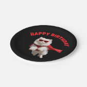 Witte Perzische kat superheld Papieren Bordje (Gekanteld)