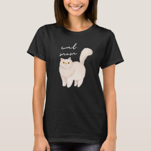 Witte Perzische katmam voor katten T-shirt
