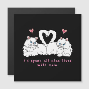 Witte Perzische katten met harten
