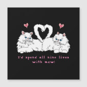 Witte Perzische katten met harten (Voorkant)