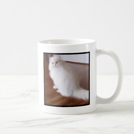 Witte Perzische kattenmok Koffiemok (Rechts)