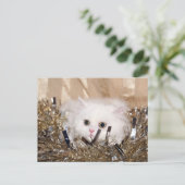 Witte Perzische Kerstmis Feestdagenkaart (Staand voorkant)