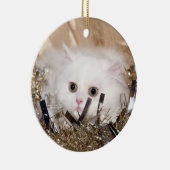 Witte Perzische Kerstmis Keramisch Ornament (Rechts)