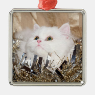 Witte Perzische Kerstmis Metalen Ornament